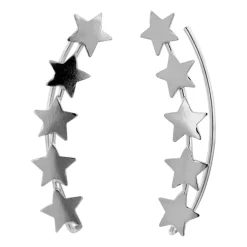Zilveren ear climber, sterren