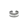Zilveren ear cuff, bewerkte band