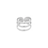 Zilveren ear cuff, drie banden