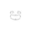 Zilveren ear cuff dubbele band