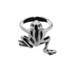 Zilveren ear cuff, kikker