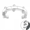 Zilveren ear cuff met bolletjes