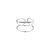Zilveren ear cuff met dwarsstaafje