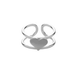 Zilveren ear cuff met hartje