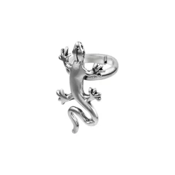 Zilveren ear cuff, salamander