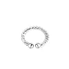 Zilveren ear cuff, spiraalvorm met bolletjes