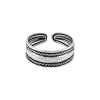Zilveren earcuff, vlechtdetail