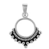 Zilveren hanger, cirkel Balinese stijl