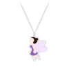 Zilveren ketting met hanger, elfje