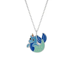 Zilveren ketting met hanger, zeemonster