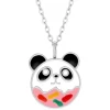 Zilveren ketting met hanger, pandadonut