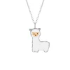 Zilveren ketting met hanger, alpaca