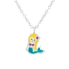 Zilveren ketting met hanger, zeemeermin