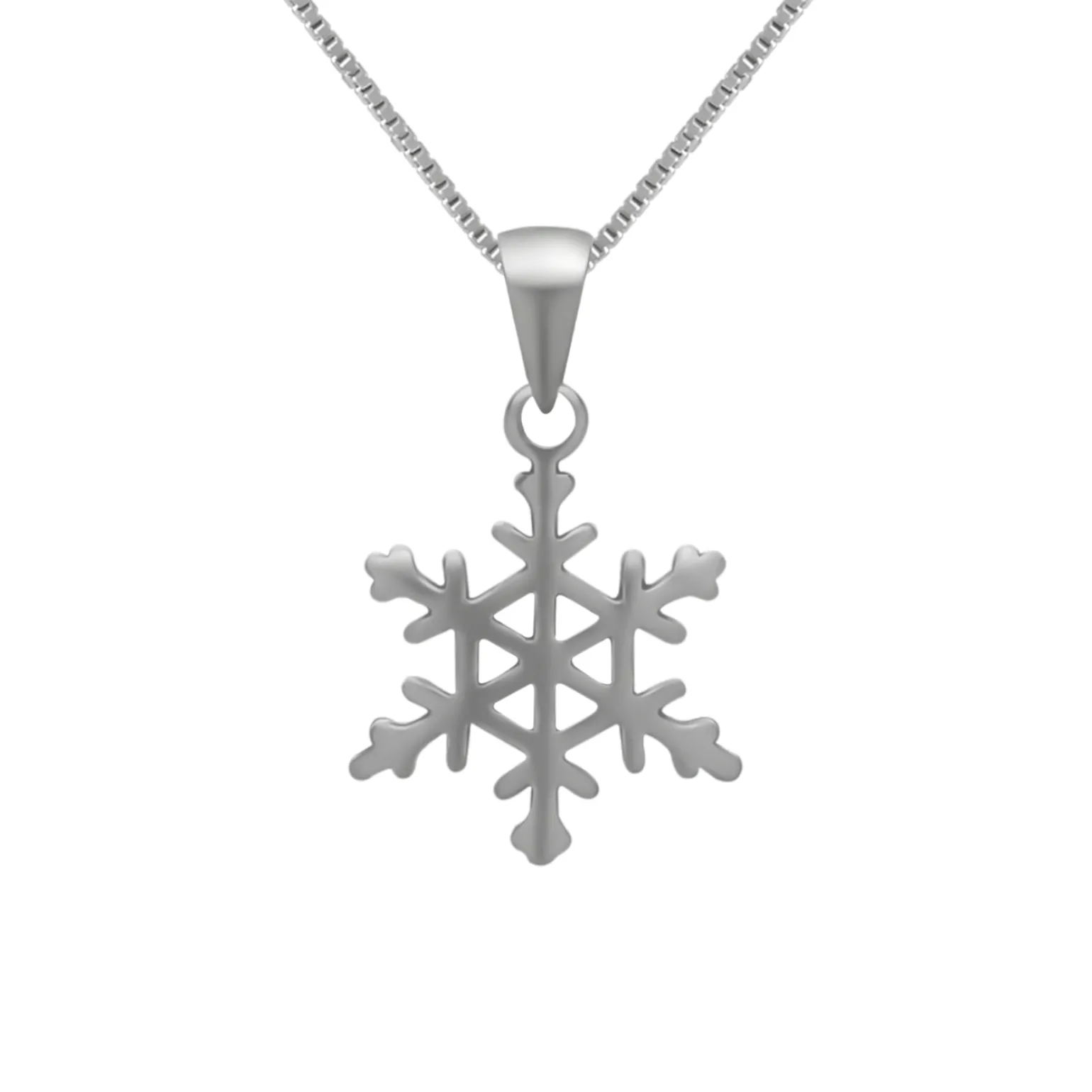 Zilveren ketting met hanger, ijskristal