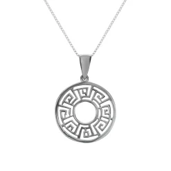 Zilveren ketting met zonnerad