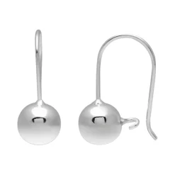 Zilveren oorhangers, bolletje