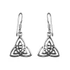 Zilveren oorhangers, dubbele triquetra