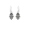 Zilveren oorhangers, hamsa