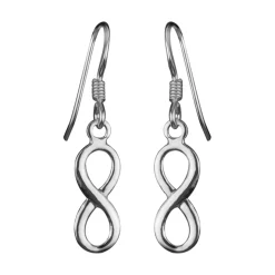 Zilveren oorhangers, infinity