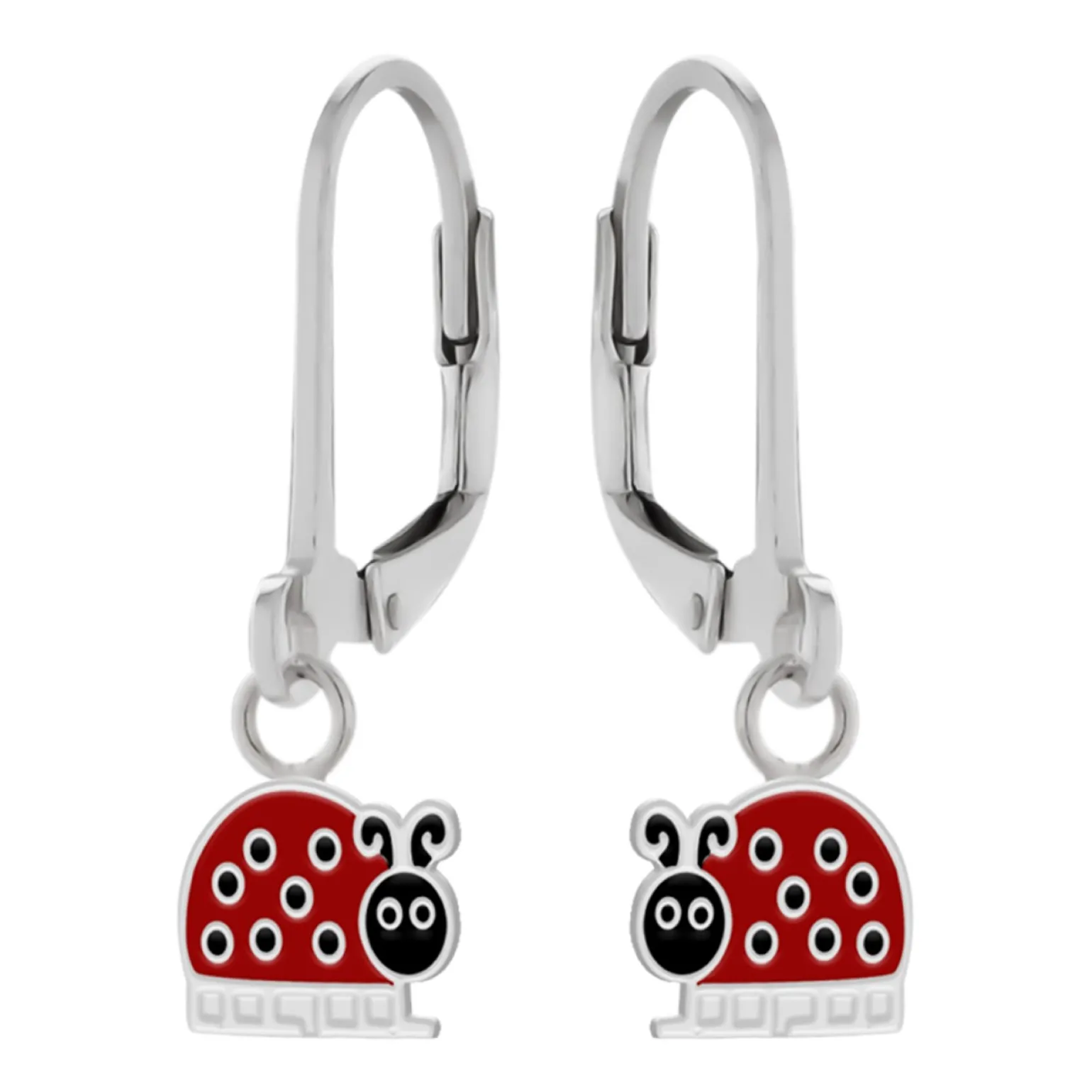 Zilveren oorhangers, lieveheersbeestje