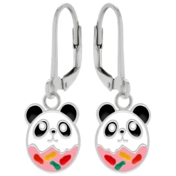 Zilveren oorhangers, pandadonut
