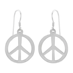 Zilveren oorhangers, peace of vredesteken