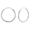 Zilveren oorringen, 30 mm, 3 mm dik