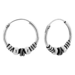 Zilveren oorringen, Bali hoops, bolletjes en gedraaide banden