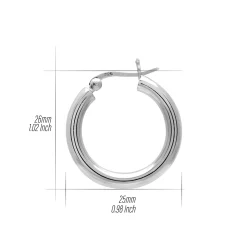 Zilveren oorringen, brede hoops