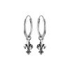 Zilveren oorringen, fleur de lis