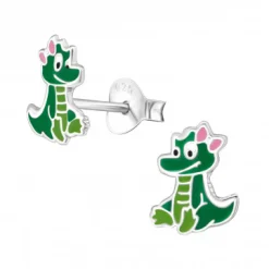 Zilveren oorstekers, dinosaurus, of draak