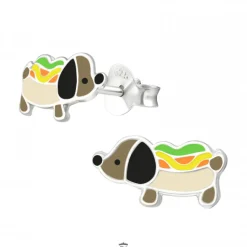 Zilveren oorstekers, hondje als hotdog