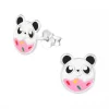 Zilveren oorstekers, panda donut