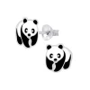 Zilveren oorstekers, panda
