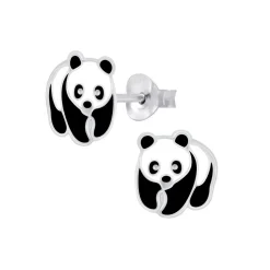 Zilveren oorstekers, panda