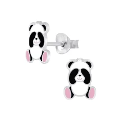 Zilveren oorstekers, panda