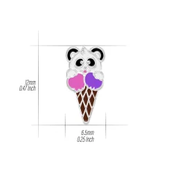 Zilveren oorstekers, panda-ijsje