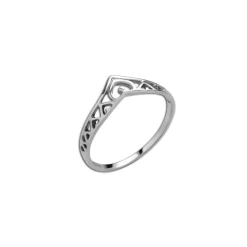 Zilveren ring, deco
