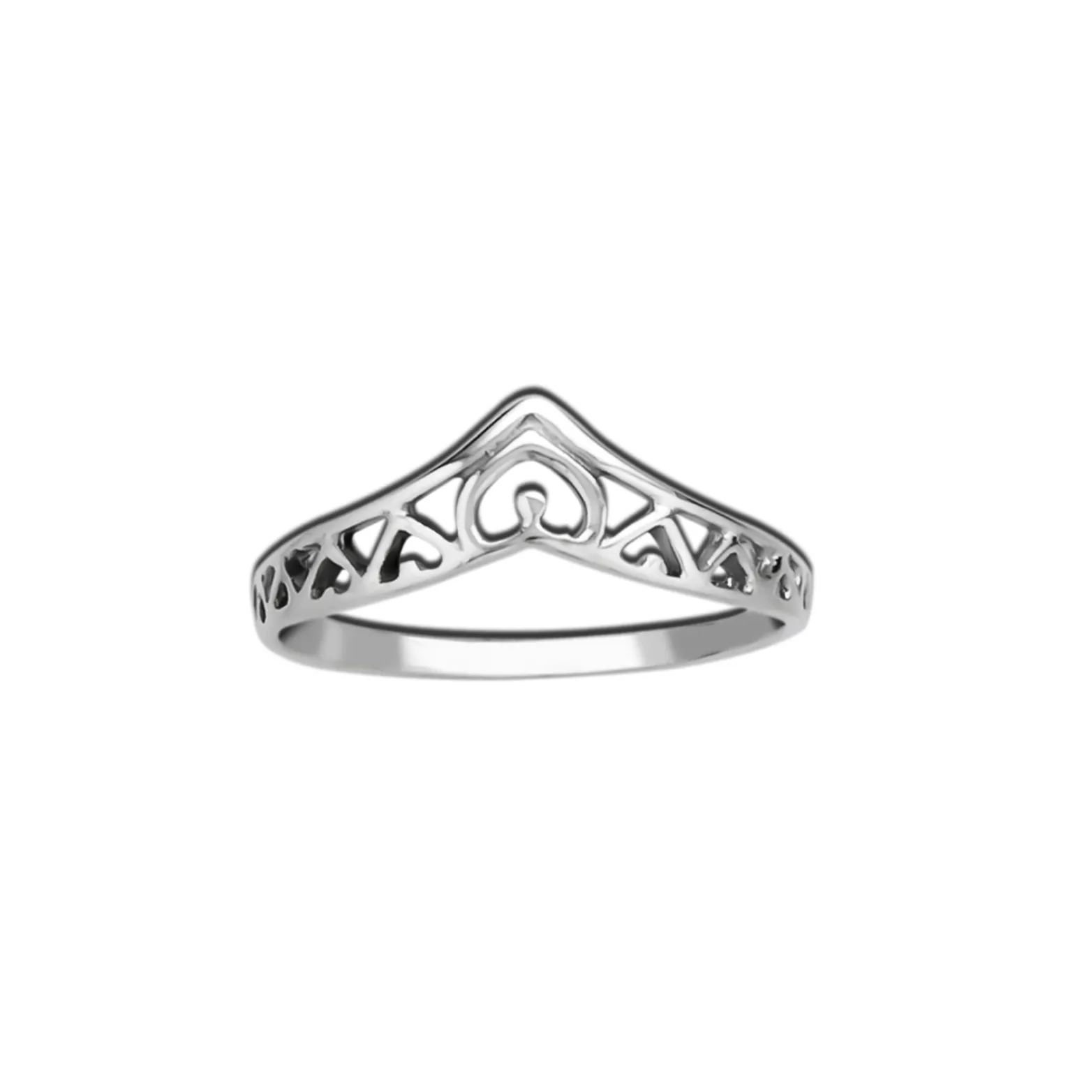Zilveren ring, deco