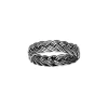 Zilveren ring, gevlochten