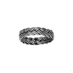 Zilveren ring, gevlochten