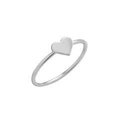 Zilveren ring, hart