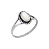 Zilveren ring met parelmoer