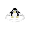 Zilveren ring, pinguïn