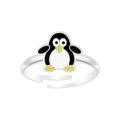 Zilveren ring, pinguïn