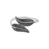 Zilveren teenring, bladeren