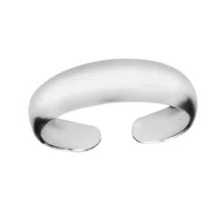 Zilveren teenring, brede, bolle band