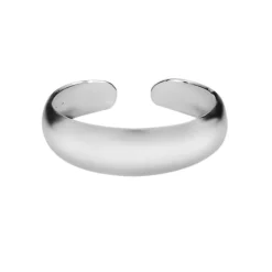Zilveren teenring, brede, bolle band