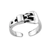 Zilveren teenring, gesp van een riem