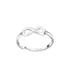 Zilveren teenring, infinityteken